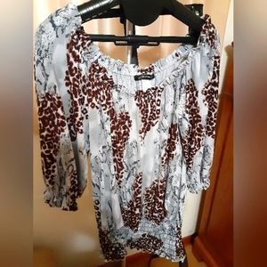 blouse ,snakeskin/leopard design